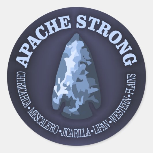 Apache Strong Ronde Sticker (Voorkant)