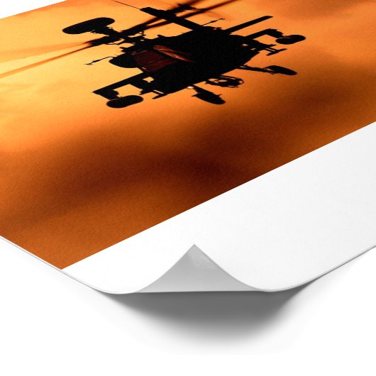 Apache Sunset Silhouette Poster (Hoek)