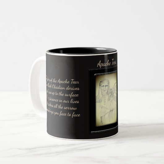 Apache Tear Crystal Fairy Tweekleurige Koffiemok (Voorkant links)