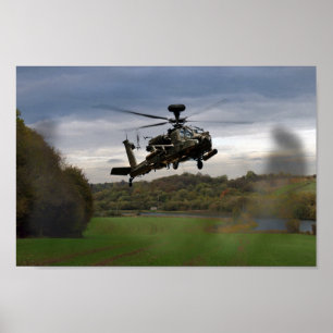 Apache ter plaatse poster
