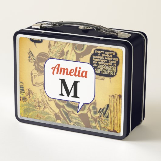 Apache Trail #1, Inheemse Amerikaan met banner (Achterkant)