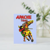 Apache Trail #1, Inheemse Amerikaan met banner Briefkaart (Staand voorkant)