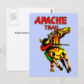 Apache Trail #1, Inheemse Amerikaan met banner Briefkaart (Voorkant / Achterkant)