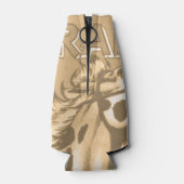 Apache Trail #1, Inheemse Amerikaan met banner Flesjeskoeler (Achterkant)