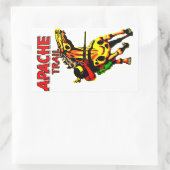 Apache Trail #1, Inheemse Amerikaan met banner Rechthoekige Sticker (Tas)