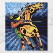 Apache Trail #1, Inheemse Amerikaan op Horseback Wijn Etiket (Enkel label)