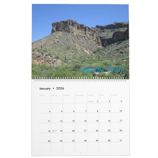 Apache Trail Arizona Calendar Kalender (Jan 2026)