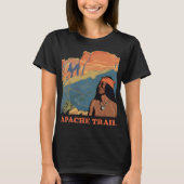 Apache Trail Arizona Woestijn Retro Reizen T-shirt (Voorkant)