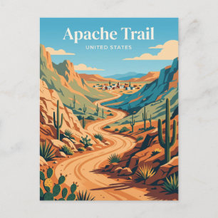 Apache Trail bij Tortilla Flat Arizona Briefkaart