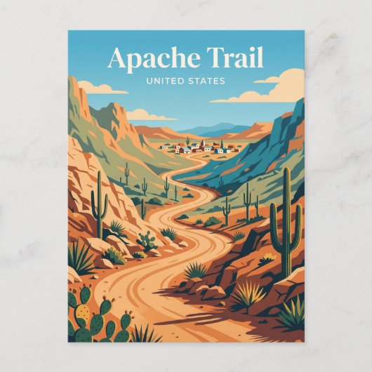 Apache Trail bij Tortilla Flat Arizona Briefkaart (Voorkant)