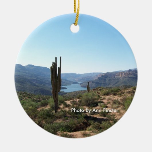 Apache Trail Saguaro Keramisch Ornament (Voorkant)