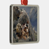 Apache Tribe Vechten tegen Amerikaanse Indiaanse O Metalen Ornament (Rechts)