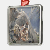 Apache Tribe Vechten tegen Amerikaanse Indiaanse O Metalen Ornament (Links)