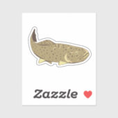 Apache Trout Front Uitzicht WPA Art Sticker (Vel)