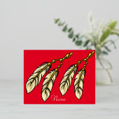 Apache-veren Thunder_Cove Folie Feestdagen Briefkaart (Staand Voorkant)