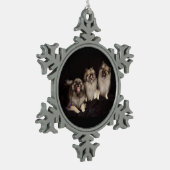 Apache vertelt een Joke Pewter Snowflake Ornament (Links)