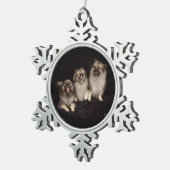 Apache vertelt een Joke Pewter Snowflake Ornament (Rechts)