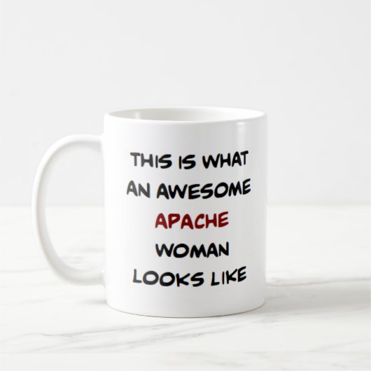 Apache vrouw, geweldige koffiemok (Links)