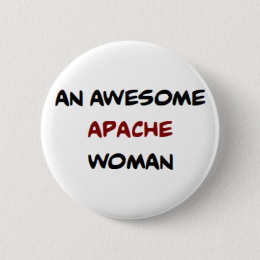 Apache-vrouw, geweldige koffiemok ronde button 5,7 cm (Voorkant)