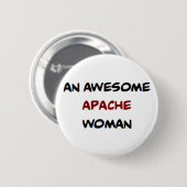 Apache-vrouw, geweldige koffiemok ronde button 5,7 cm (Voorkant /achterkant)