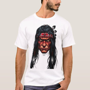 Apache Warrior Face Illustratie T-shirt