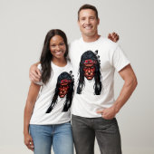 Apache Warrior Face Illustratie T-shirt (Unisex)