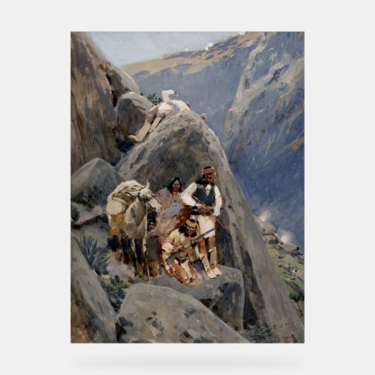 Apache Warriors: hinderlaag voor Amerikaanse caval Acryl Bord (Voorkant)