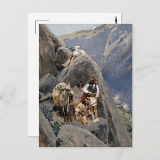 Apache Warriors: hinderlaag voor Amerikaanse caval Briefkaart (Voorkant / Achterkant)