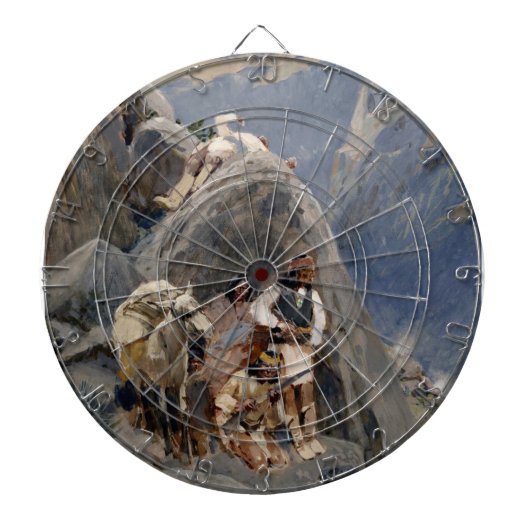 Apache Warriors: hinderlaag voor Amerikaanse caval Dartbord (Voorkant)