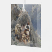 Apache Warriors: hinderlaag voor Amerikaanse caval Glas Ornament (Voorkant links)