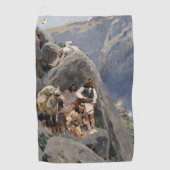 Apache Warriors: hinderlaag voor Amerikaanse caval Golfhanddoek (Voorkant)