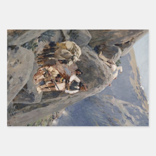 Apache Warriors: hinderlaag voor Amerikaanse caval Inpakpapier Vel (Voorkant)