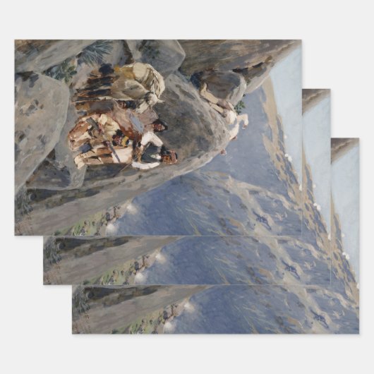 Apache Warriors: hinderlaag voor Amerikaanse caval Inpakpapier Vel (Set)