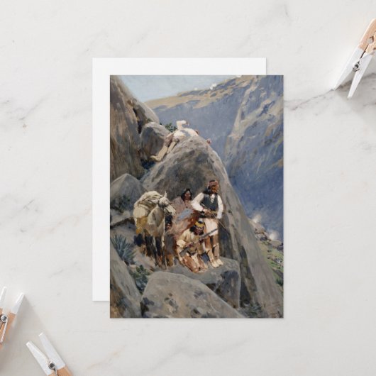 Apache Warriors: hinderlaag voor Amerikaanse caval Kaart (Voorkant / Achterkant in situ)