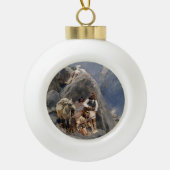 Apache Warriors: hinderlaag voor Amerikaanse caval Keramische Bal Ornament (Voorkant)