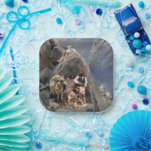 Apache Warriors: hinderlaag voor Amerikaanse caval Papieren Bordje (Feest)