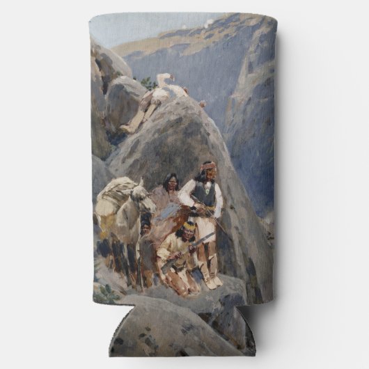 Apache Warriors: hinderlaag voor Amerikaanse caval Seltzer Blikjeskoeler (Achterkant)