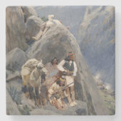 Apache Warriors: hinderlaag voor Amerikaanse caval Stenen Onderzetter (Voorkant)