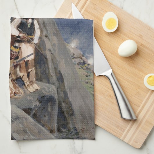 Apache Warriors: hinderlaag voor Amerikaanse caval Theedoek (Quarter Fold)