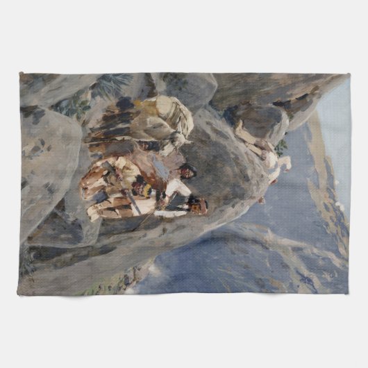 Apache Warriors: hinderlaag voor Amerikaanse caval Theedoek (Horizontaal)