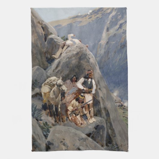 Apache Warriors: hinderlaag voor Amerikaanse caval Theedoek (Verticaal)