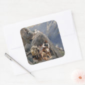 Apache Warriors: hinderlaag voor Amerikaanse caval Vierkante Sticker (Envelop)