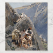 Apache Warriors: hinderlaag voor Amerikaanse caval Wijn Etiket (Enkel label)