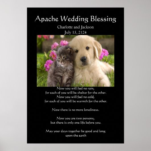 Apache Wedding Blessding Pets in Love Poster (Voorkant)