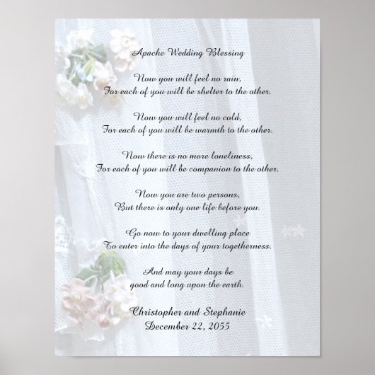 Apache Wedding Blessing 11 x 14-inch  kant Poster (Voorkant)