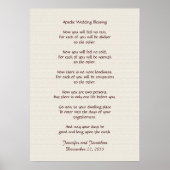 Apache Wedding Blessing 20x28 Faux Rustic Textured Poster (Voorkant)