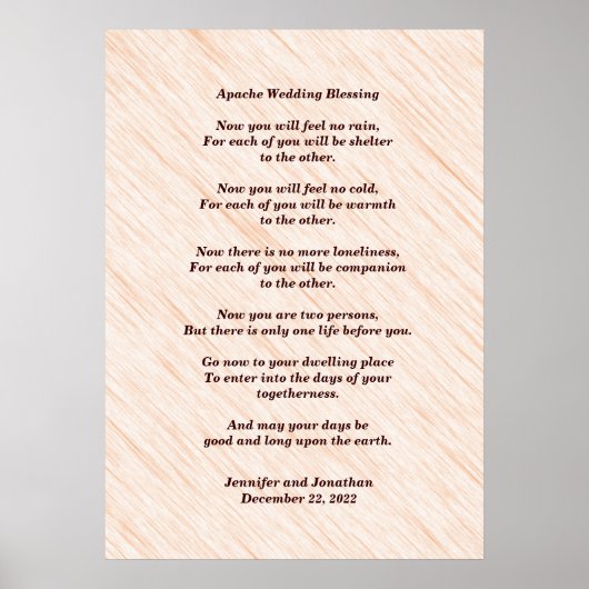 Apache Wedding Blessing 20x28 Matte Poster (Voorkant)