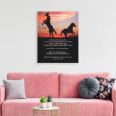 Apache Wedding Blessing Arabian paarden silhouette Canvas Afdruk (Insitu (Woonkamer))