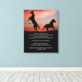 Apache Wedding Blessing Arabian paarden silhouette Canvas Afdruk (Insitu (Houten vloer))