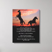 Apache Wedding Blessing Arabian paarden silhouette Canvas Afdruk (Voorkant)